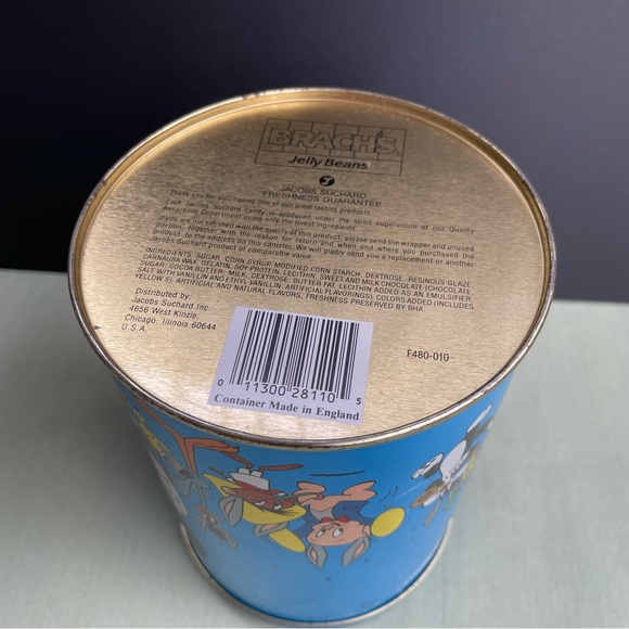 Vintage Bugs Bunny Happy Birthday Tin Can - Bugs 50th anniversary tin - Picture 9 of 10